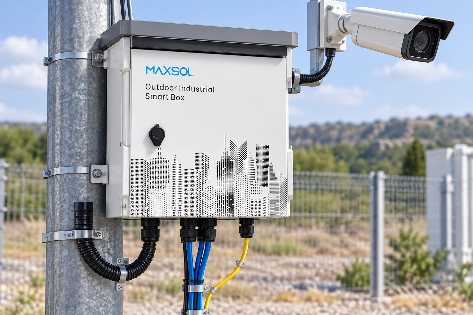Zewnętrzna skrzynka Ethernet Maxsol SBOX2802SFG-I z zarządzalnym przełącznikiem PoE