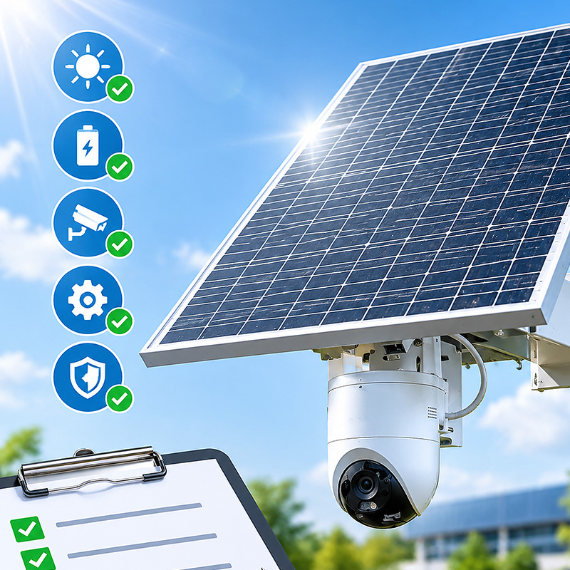 Zasilanie solarne CCTV: kontrola przed wdrożeniem