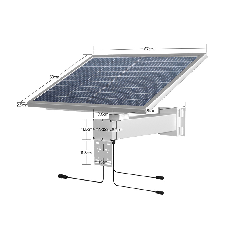 Przemysłowy zestaw zasilania solarnego 60 W, 384 Wh