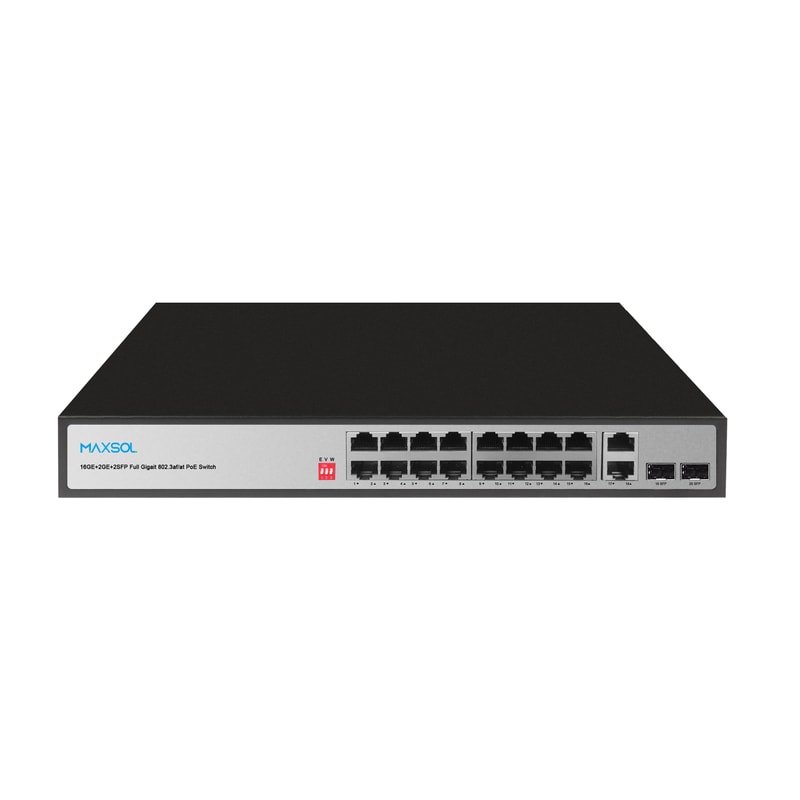 16-portowy niezarządzalny gigabitowy przełącznik PoE dalekiego zasięgu, 200 W