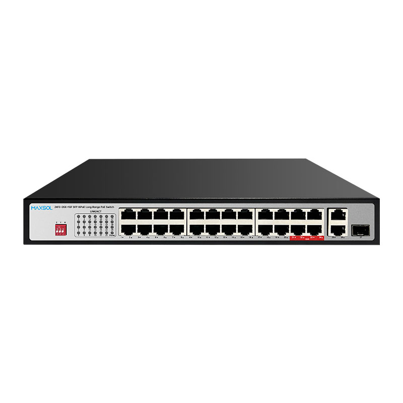 24-portowy przełącznik Hi-PoE 300 W z gigabitowym portem uplink