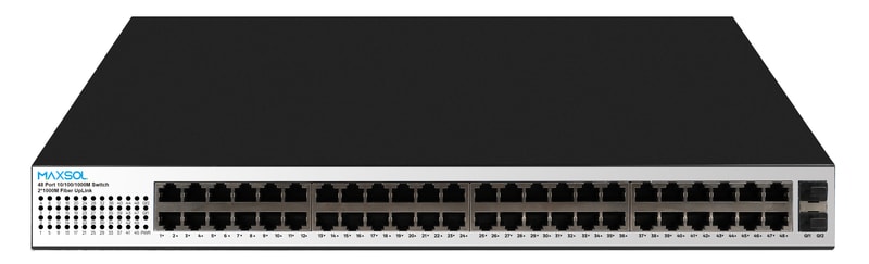 48-portowy niezarządzalny gigabitowy przełącznik PoE dalekiego zasięgu, 400 W
