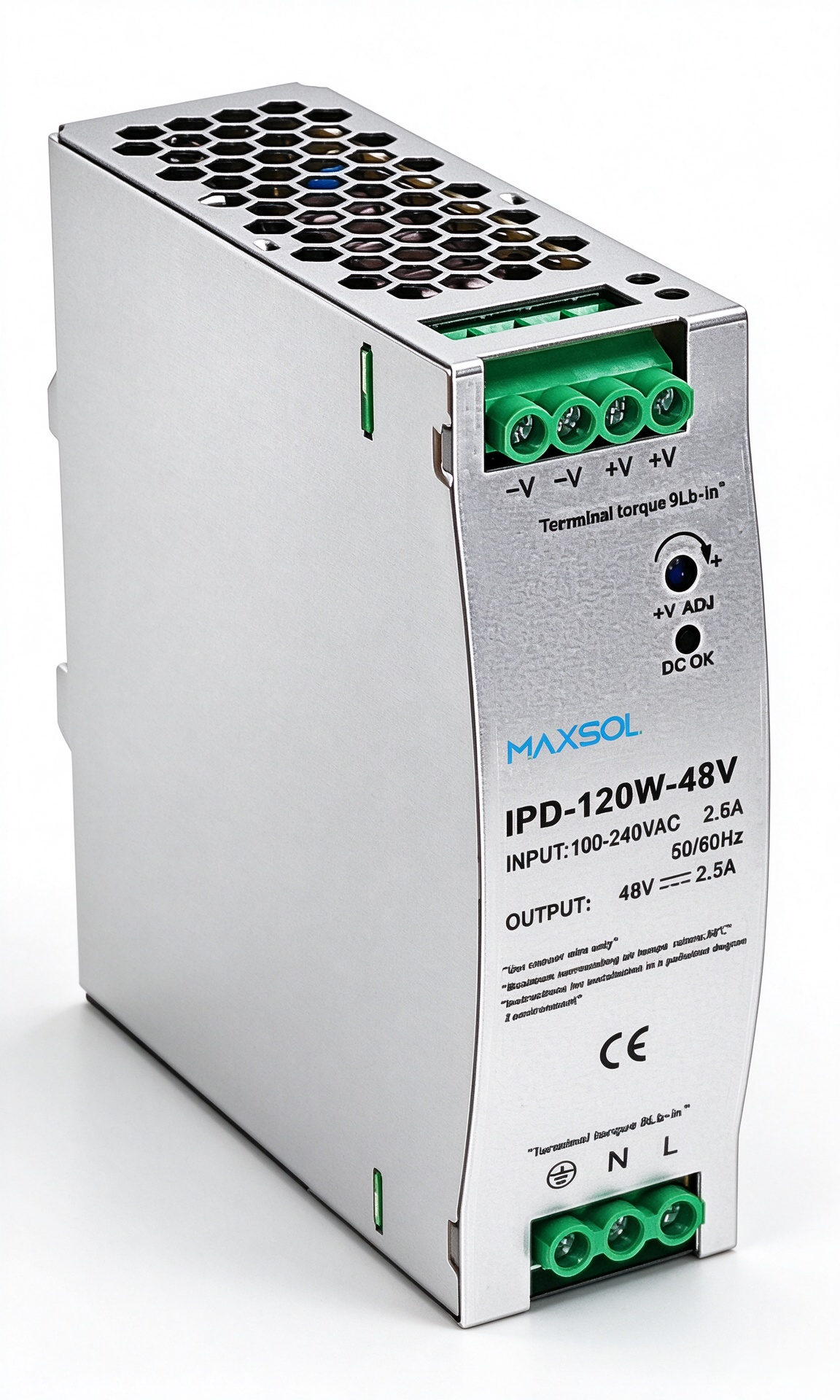 Przemysłowy zasilacz DC 48 V 120 W na szynę DIN