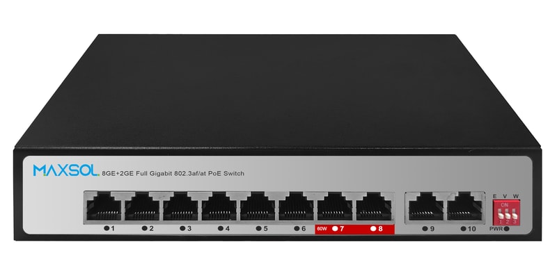 8-portowy niezarządzalny gigabitowy przełącznik PoE dalekiego zasięgu, 120 W