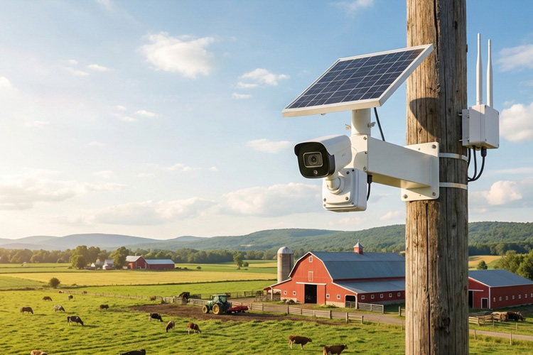 Rozwiązanie zasilania solarnego CCTV dla gospodarstw