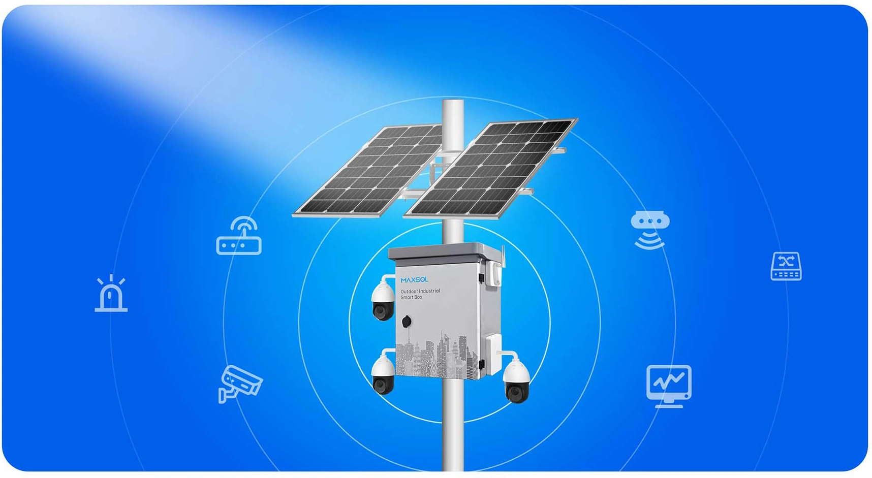 Zintegrowany zewnętrzny system solarny MAXSOL