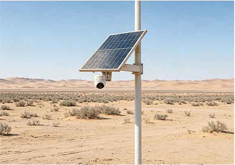 Solarny system monitoringu na pustyni
